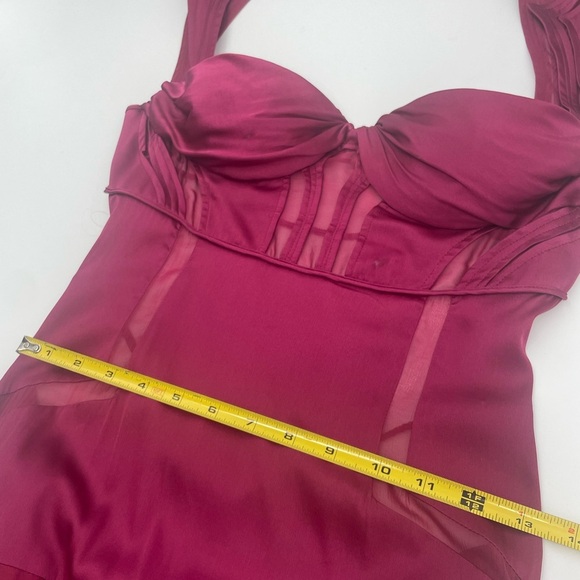 Vintage Gucci Runway Bustier Cutout Silk Mini Dress 42 6 Corset Open Back 2000s - Picture 10 of 15
